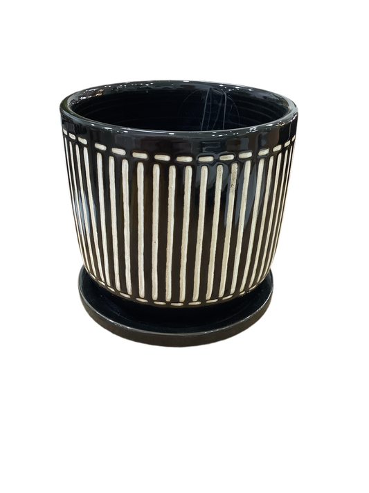 Piri Ceramic Pot w/saucer