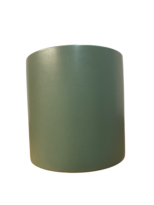 Ceramic Pot thin rim dark green